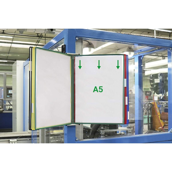 Wall Display Unit, 10 A5 Size Assorted Color Pockets